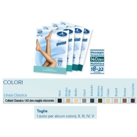 Sauber Linea Classica Collant in Maglia Microrete 140 Den Glacé Taglia 3