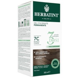 Herbatint Tintura Capelli Gel Permanente 3Dosi 7C Biondo Cenere 300 ml