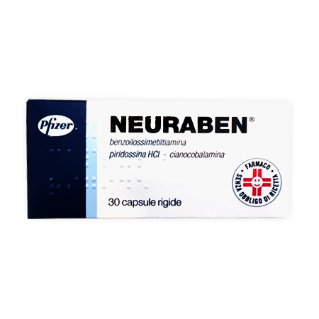 Neuraben 100 mg Benzoilossimetiltiamina Vitamina B 30 Capsule