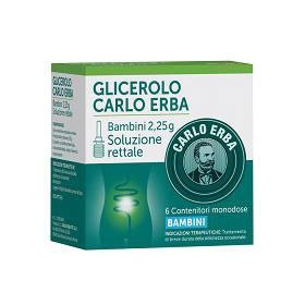 Glicerolo Carlo Erba Bambini 2,25g Soluzione Rettale 6 Clismi Monodose
