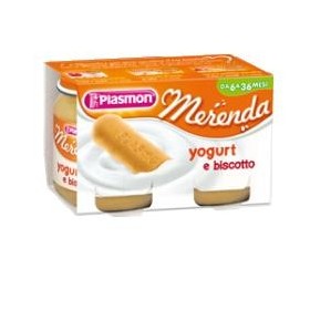 Plasmon Dessert Omogeneizzato Yogurt Biscotto 2 Vasetti da 120 g
