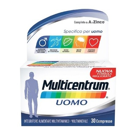 Multicentrum Uomo Integratore Multivitaminico Multiminerale 30 Compresse