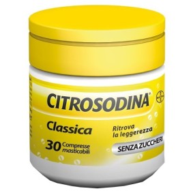 Citrosodina Classica Digestivo con Bicarbonato di Sodio Gusto Limone 30 Compresse Masticabili