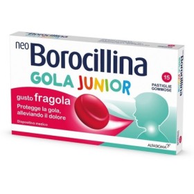 NeoBorocillina Gola Junior 15 Pastiglie Gommose Fragola NeoBorocillina Gola Junior 15 Pastiglie Gommose Fragola