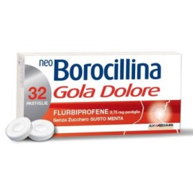 Neo Borocillina Gola Dolore 8,75mg Menta Senza Zucchero 32 Pastiglie