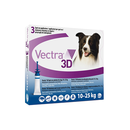 Vectra 3d Blu Spot-On Cani da 10 a 25 Kg 3 Pipette Monodose