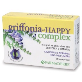 Farmaderbe Griffonia Happy Complex Integratore Benessere Mentale 30 Compresse