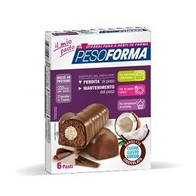 Pesoforma Pasto Sostitutivo Barrette Al Cioccolato Cuore Gusto Cocco 12 Pezzi