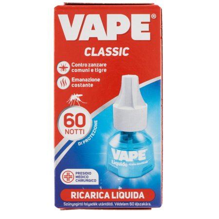 Vape Ricarica Liquida Classic 60 Notti Insetticida 1 Pezzo