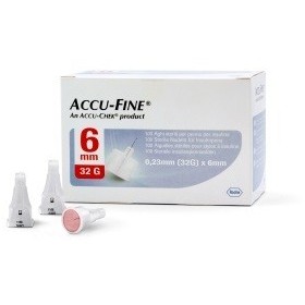 Accu-Fine Aghi Penna Somministrazione Insulina 6mm x 32G 100
