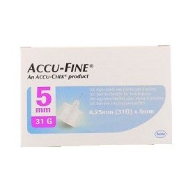 Accu-Fine Aghi Penna Per Insulina 5mm 31G 100 Pezzi