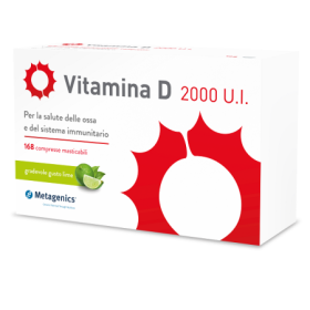 Vitamina D 2000 U.I. Integratore Sistema Immunitario E Ossa 168 Compresse Masticabili