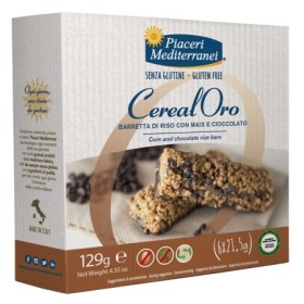 Piaceri Mediterranei CerealOro Barretta di Riso con Mais e Cioccolato Senza Glutine 6x21,5 g